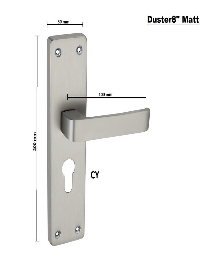 Kunal Heavy-Duty Door Lock Set - Main Door Handle Set/ 6-Lever Lock Mechanism with 2 Years of Warranty by Kunal/Mortise, Brass Lock Body & 60mm Cylinder (8” Matt) - Image 3